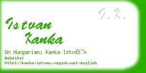 istvan kanka business card